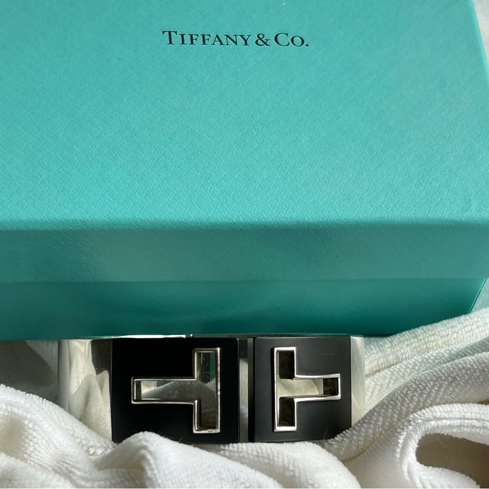 Tiffany “T” Silver and Ceramic Bracelet